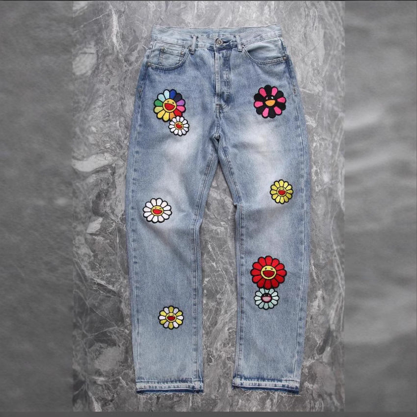 summer loose denim shorts