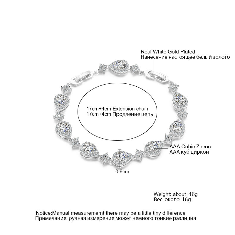 RAKOL classic drop jewelry AAA Fashionable bride bracelet for women