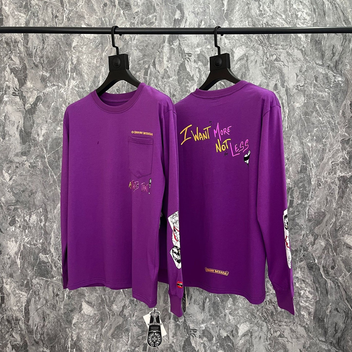 pure cotton long-sleeved round-neck with crosses sweatshirt