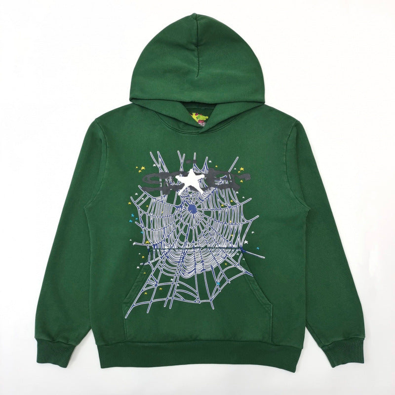pure cotton sp5der web hooded sweatshirt