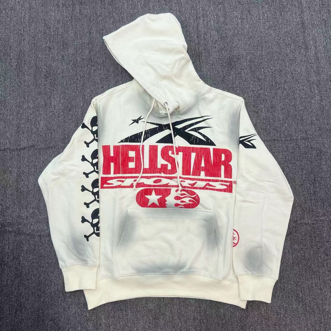 American-style tie-dyed hoodie and sweatpants from Hellstar Studios