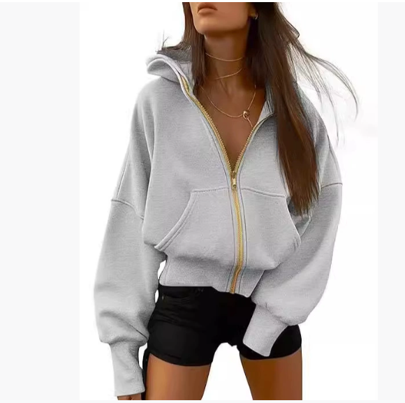 Women's wool hooded jacket