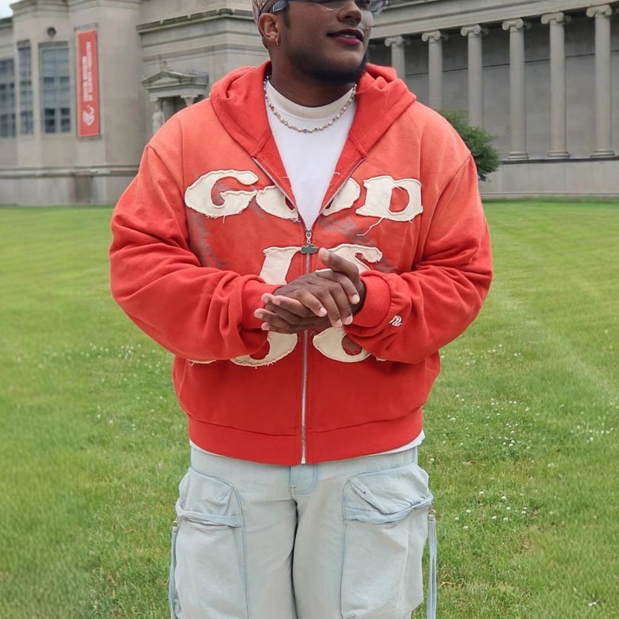 "God is good" zipped jacket