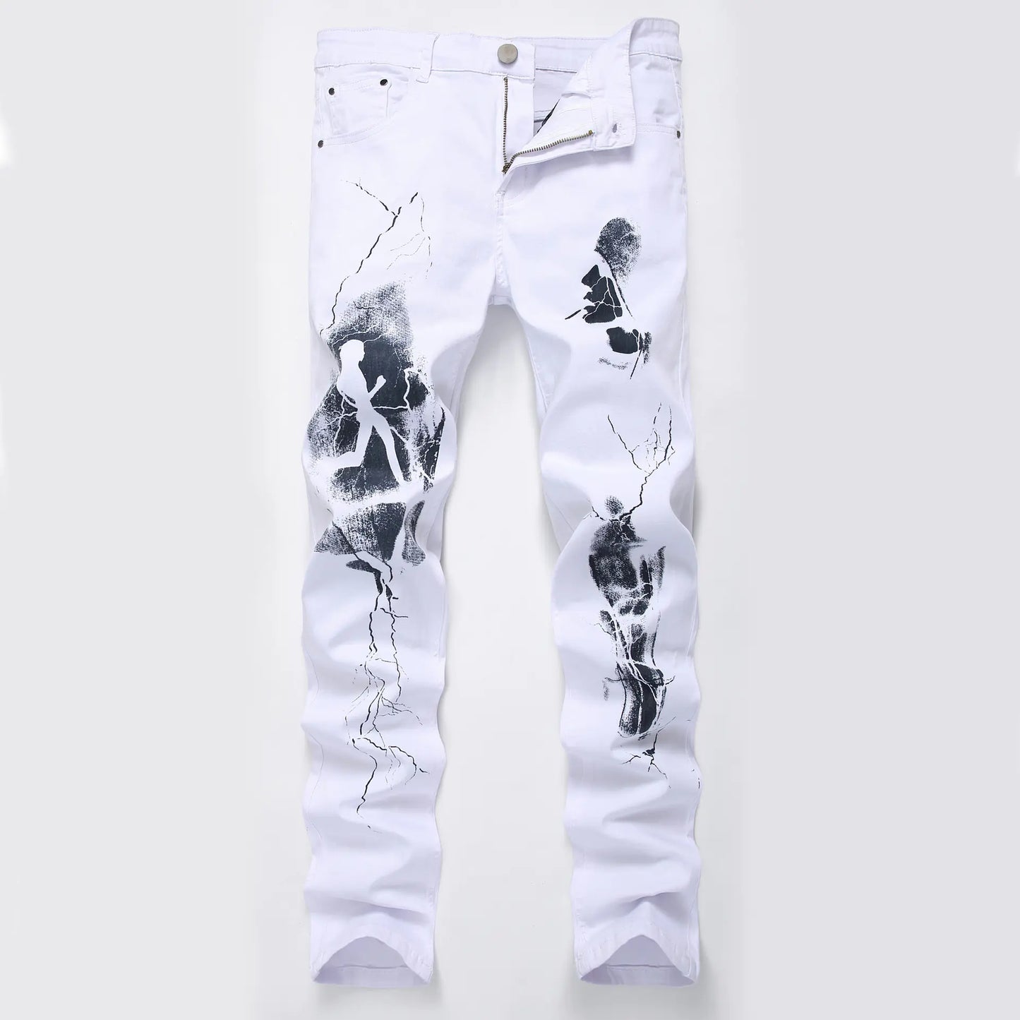 Embroidered Stretch Jeans for Men
