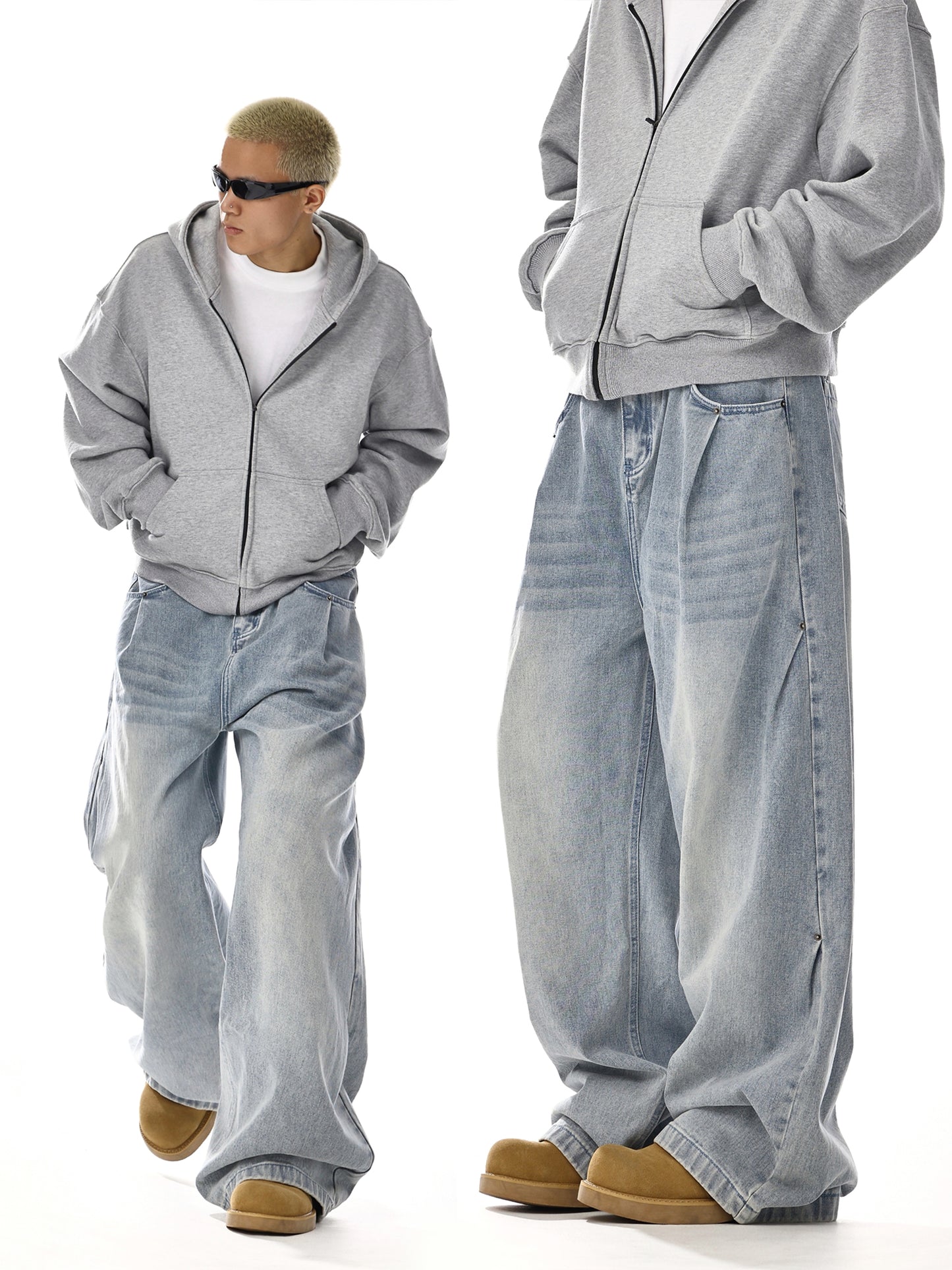 Retro Washed Cleanfit Jeans for Men
