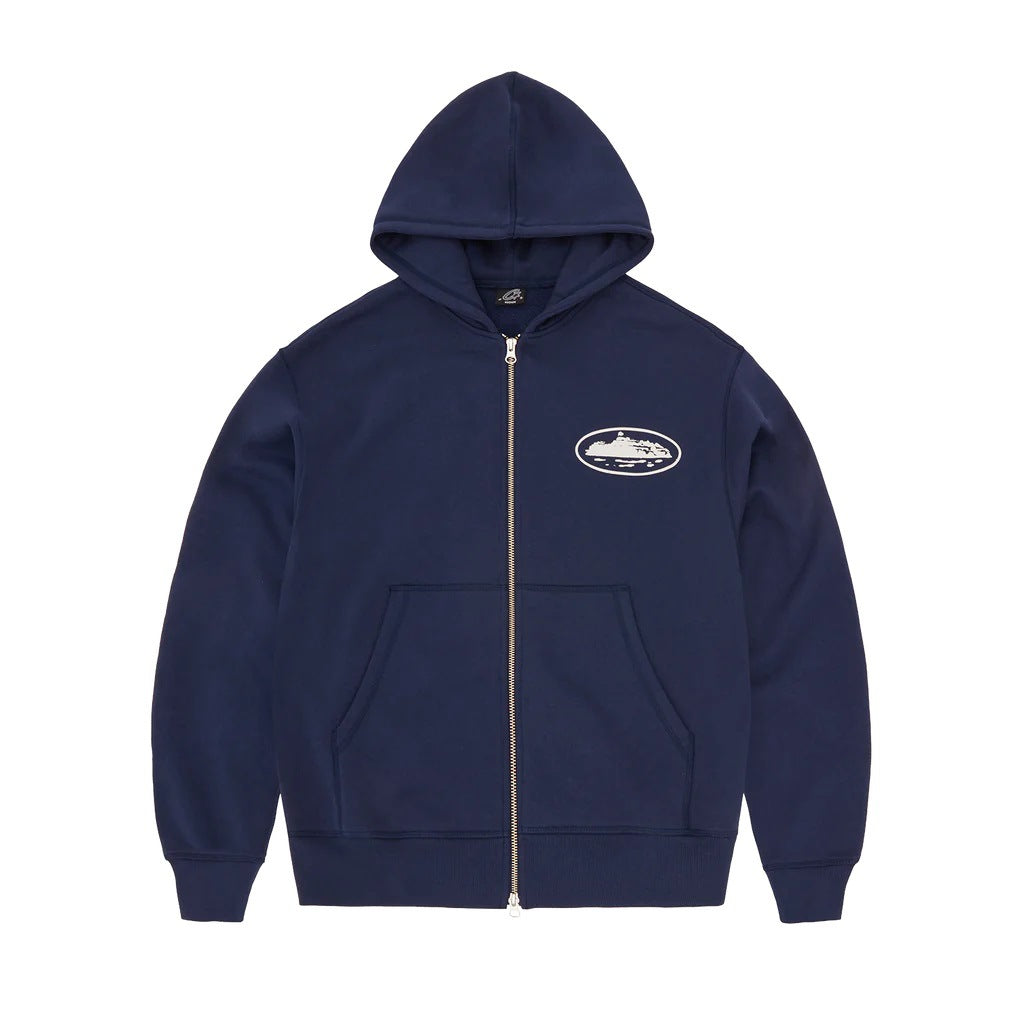 Corteiz's heavyweight boat print loose zipper hoodie, pants, and shorts