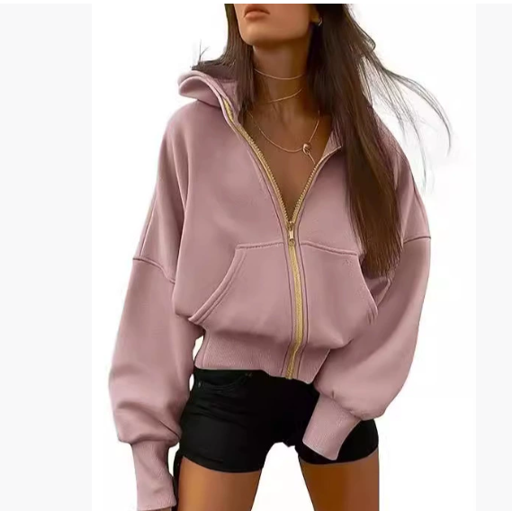 Women's wool hooded jacket