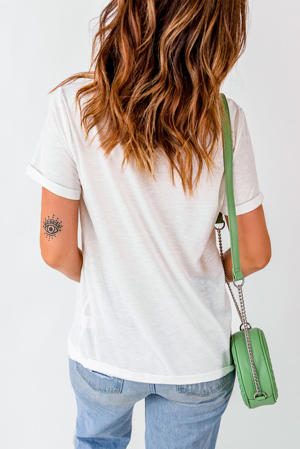 White Number 23 Print Graphic T Shirt