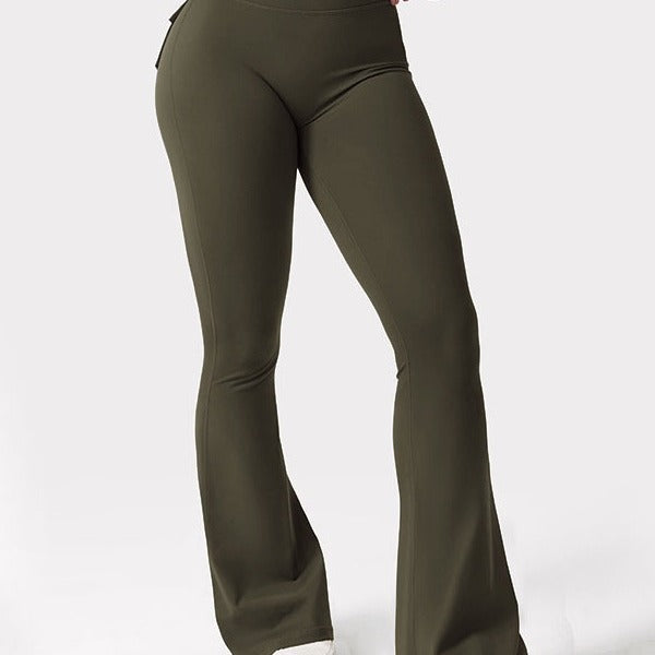 Yoga Tooling Style Quick-Dry Flared Pants.
