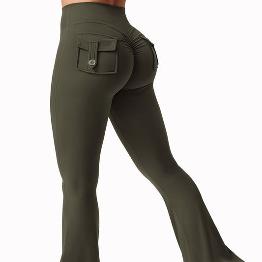 Yoga Tooling Style Quick-Dry Flared Pants.