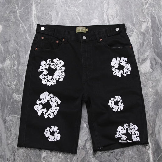 summer loose denim shorts
