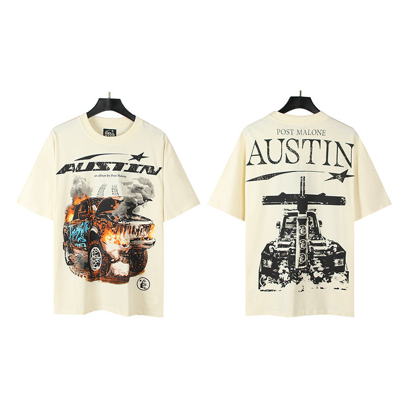American-stylelarge-sized loose pullover short-sleeved T-shirt