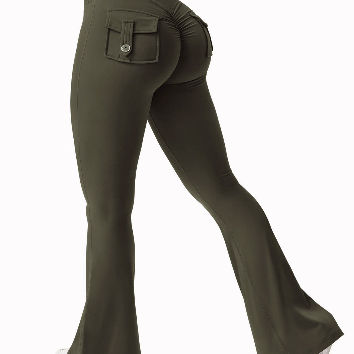 Yoga Tooling Style Quick-Dry Flared Pants.