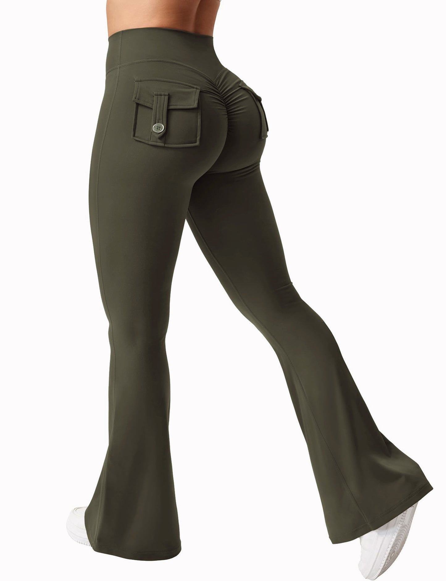 Yoga Tooling Style Quick-Dry Flared Pants.